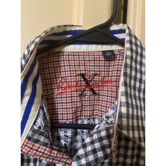 Robert Graham Plaid Paisley Button Down Shirt Short Sleeve Size Small - Picture 4 of 11
